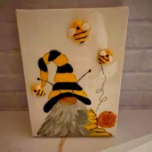 My super cute new Bumblebee Gnome painting